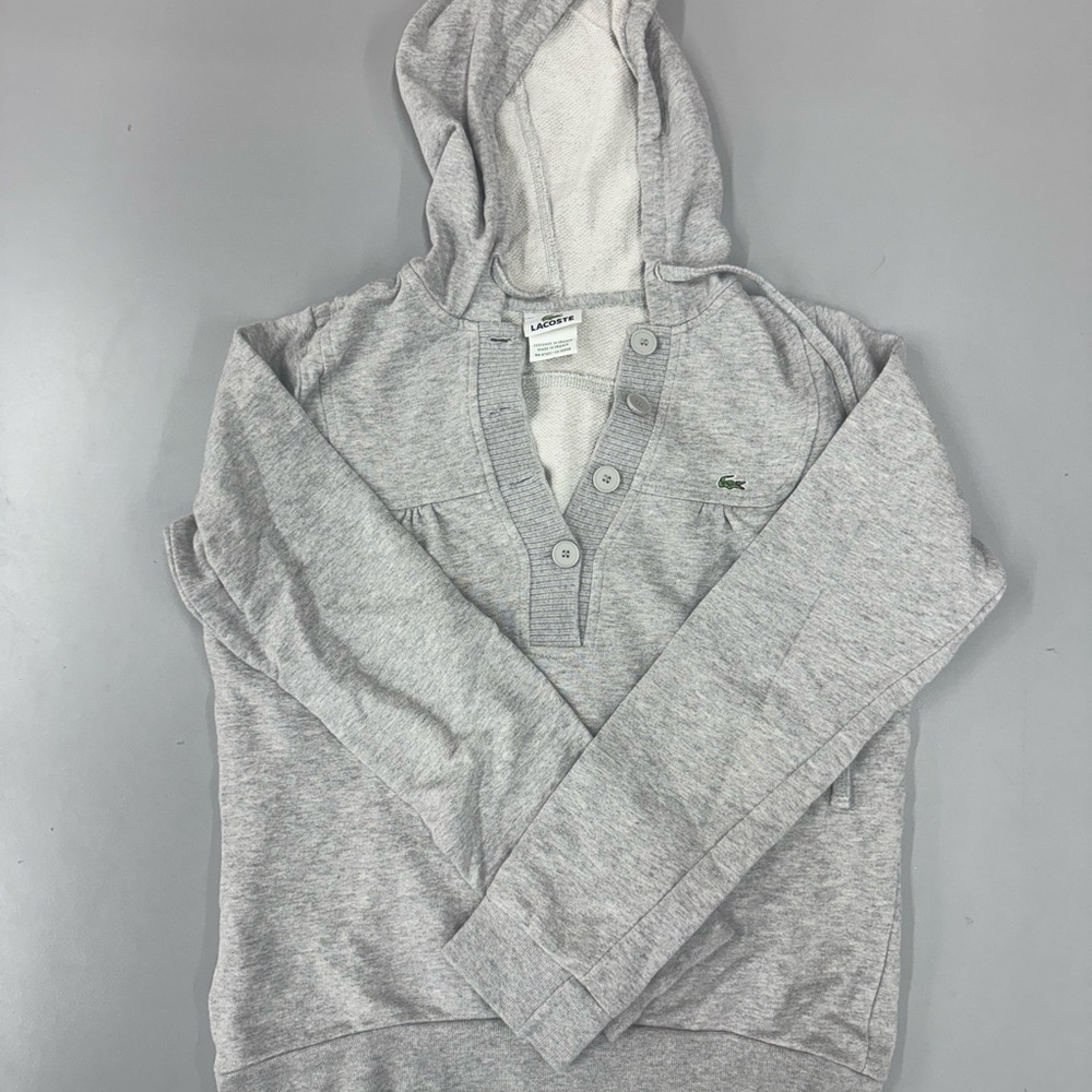 Lacoste Light Gray Pullover Hoodie